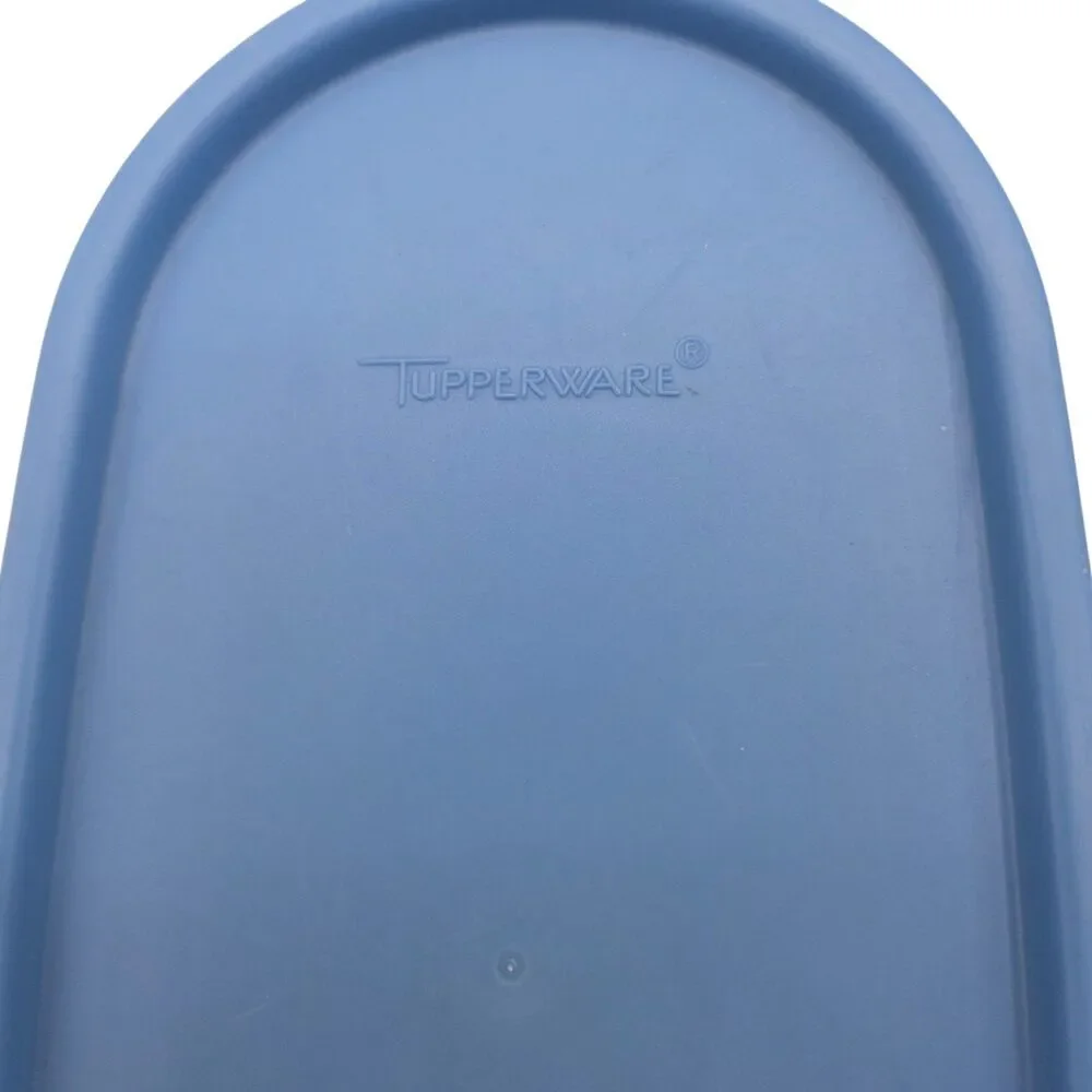 Lot 2 Tupperware 1616 Blue Oval Modular Mate Replacement Lids Seals 1611-1615